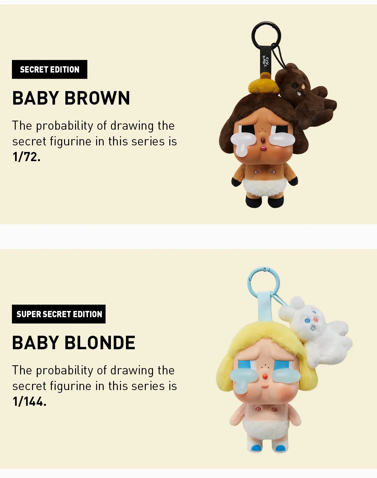 [IN STOCK] POPMART CRYBABY Crying Again Series - Vinyl Face Plush Blind Box