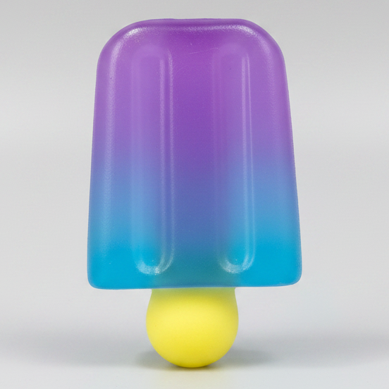 Purple to Blue Ice Cream Popsicle (Gelatin Squish)